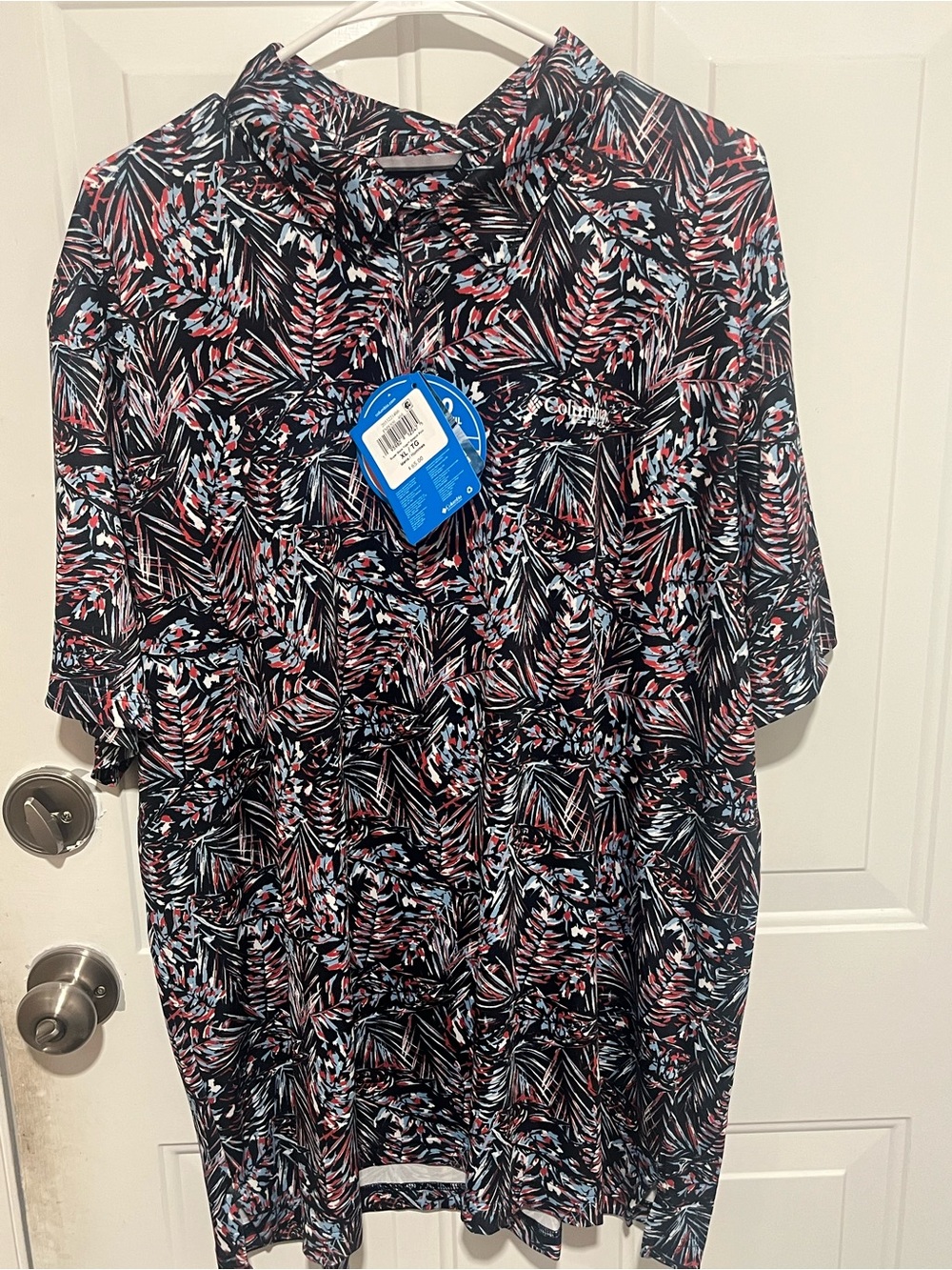 Columbia PFG Super Slack Tide Stretch Polo - Mens XL - NWT $65 - tropical print